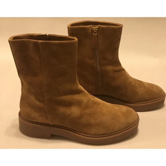 Vince Women's Camel Tan Kady Suede Ankle Boots Size 11 Euro 41 - Picture 2 of 6